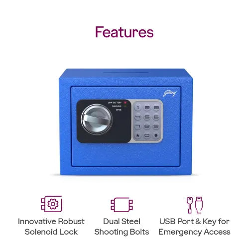 GODREJ DOMESTIC SAFE  DREAM BOX BLUE  GS4 5L EL GODREJ