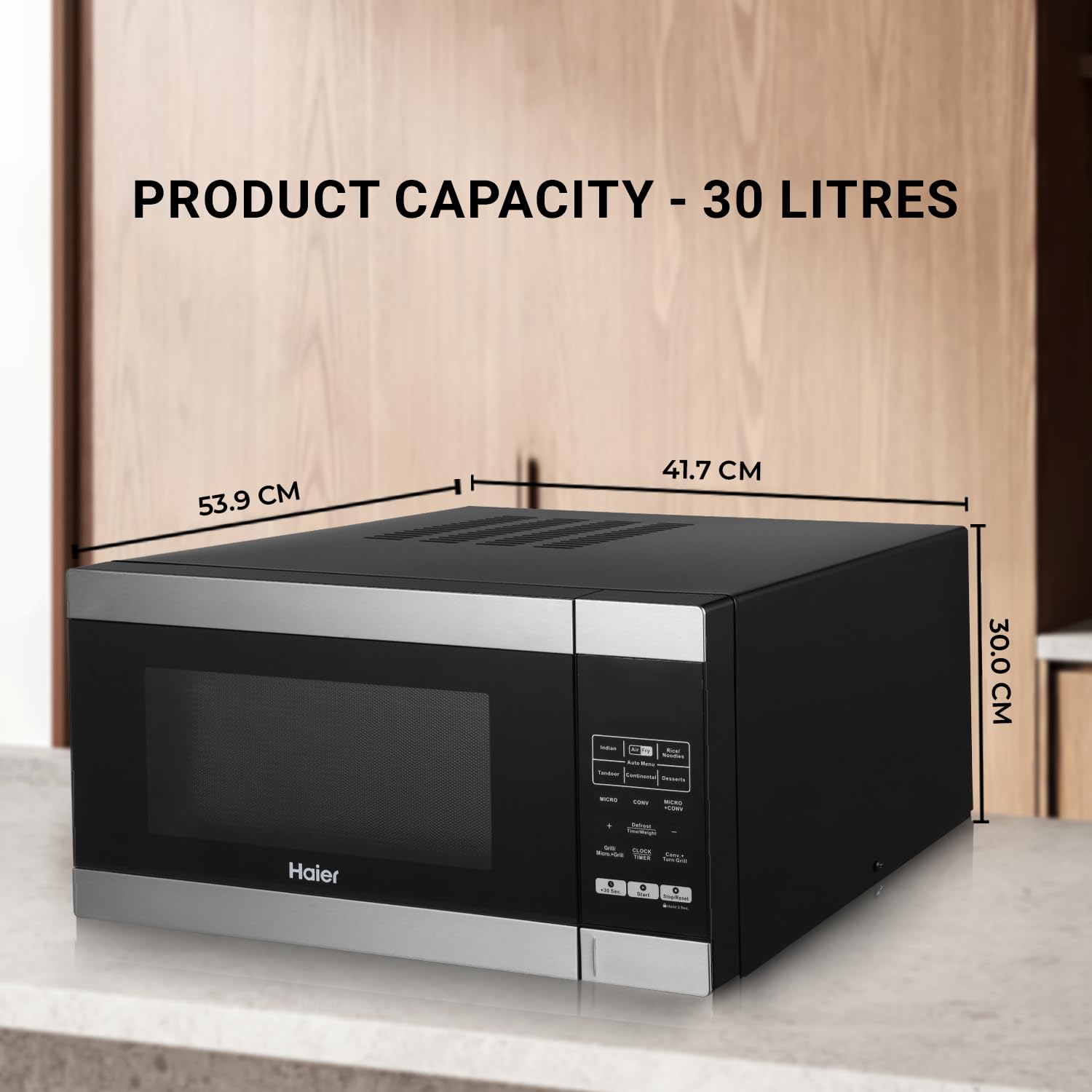 HAIER Convection Microwave Oven with In-built Air Fryer Function HIL3001ARSB 30 L HAIER