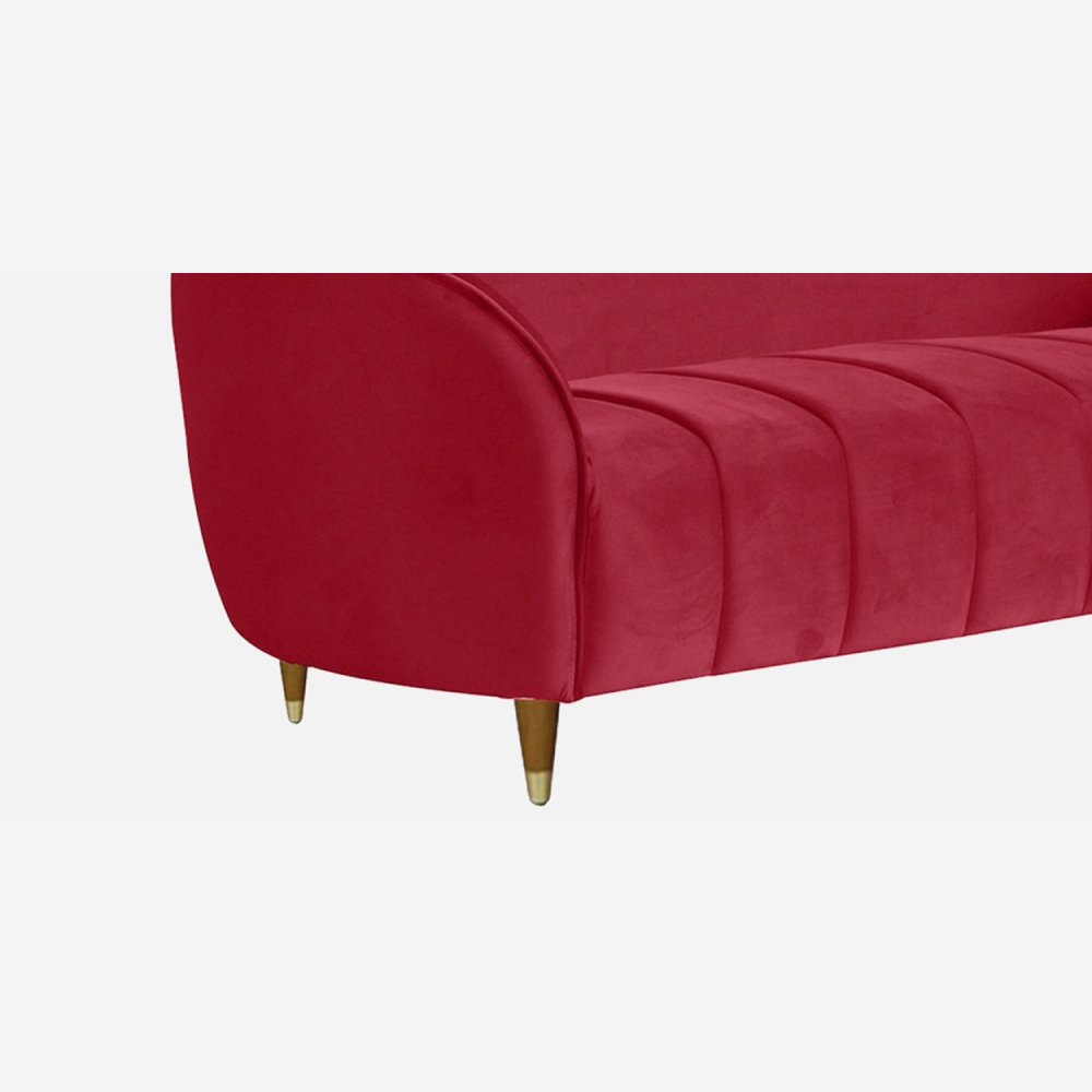 ARENA Happy (3+2) Velvet Red Sofa Set