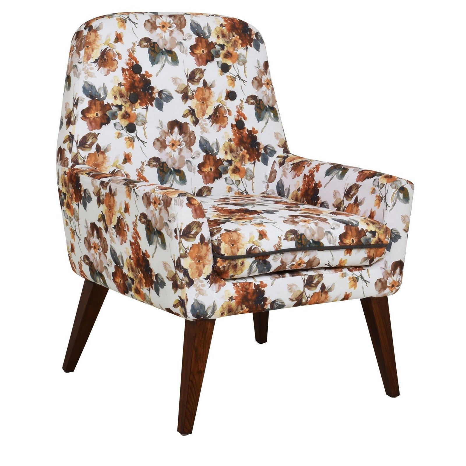 ARENA LUGO Single Seater Lounge Chair Fabric (Brown)