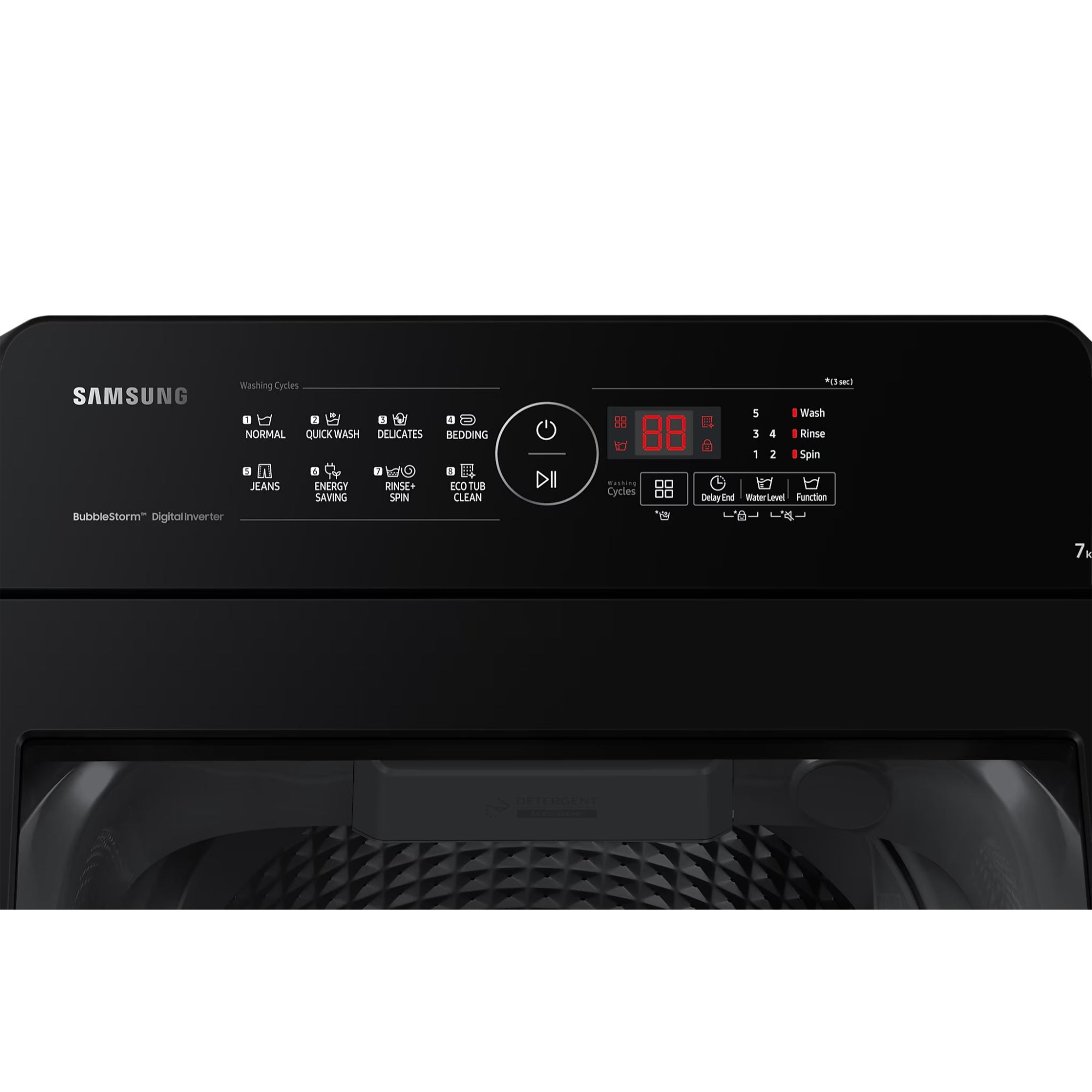 SAMSUNG WA70BG4441BYTL 7 Kg Inverter Ecobubble 5 Star Fully Automatic Top Load Washing Machine