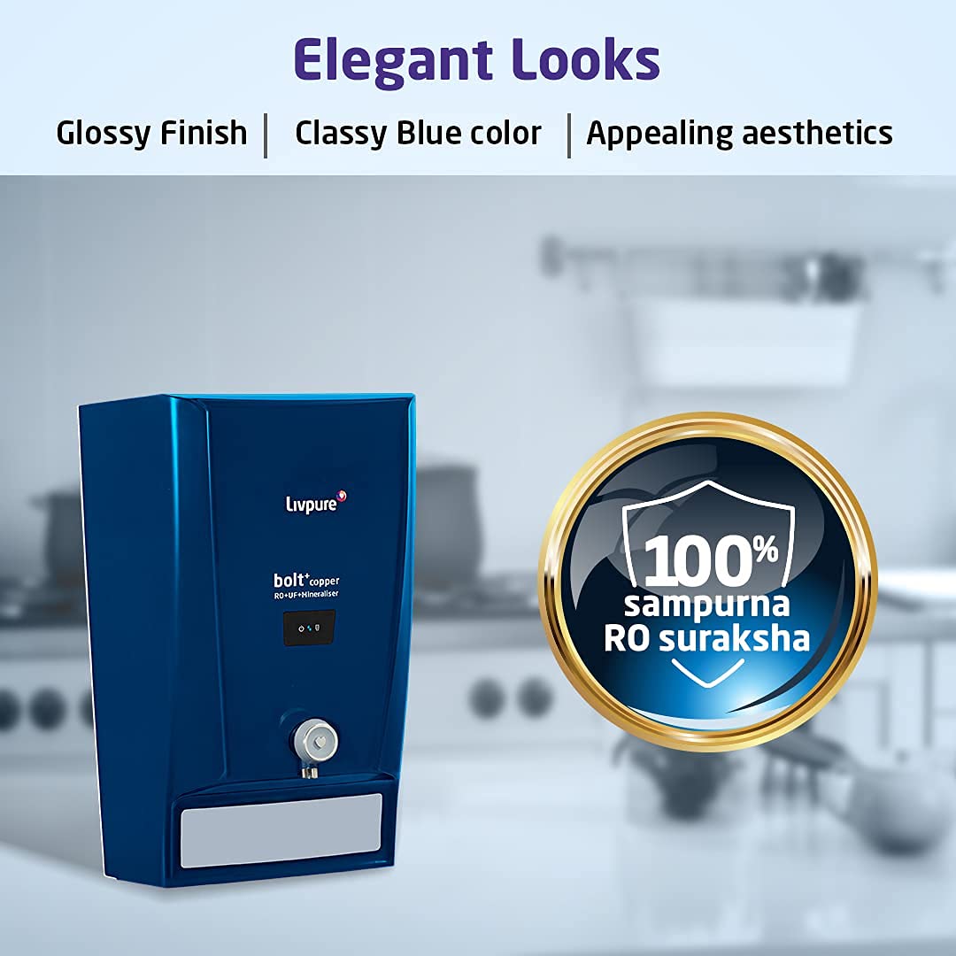 LIVPURE WATER PURIFIER NORMAL BOLT UV+UF+ COPPER CMM Arena Retails Pvt Ltd