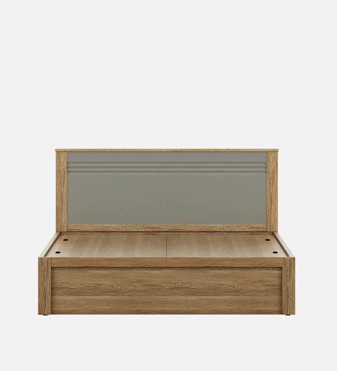 SW QUEEN BED NESTER WITH FRONT PULL OUT STORAGE SEBASTIAN OAK SPACEWOOD
