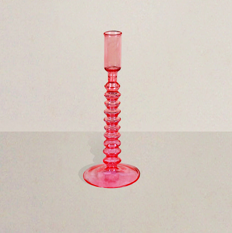 OONA Aaos Glass Candle Holder Small (Red)