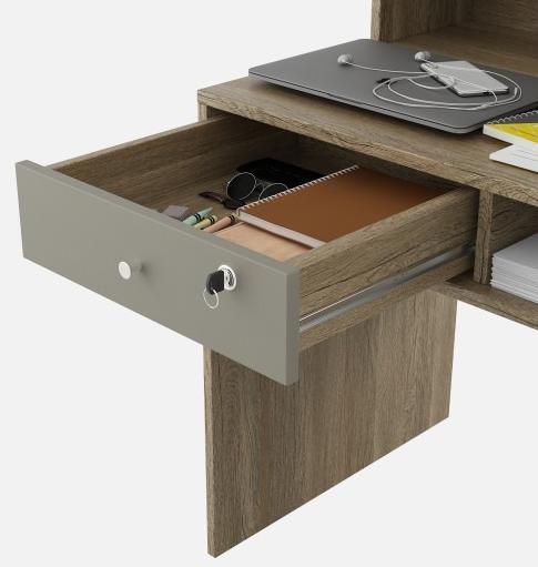 SW STUDY TABLE NESTER SEBASTIAN OAK 900X600X1600 SPACEWOOD