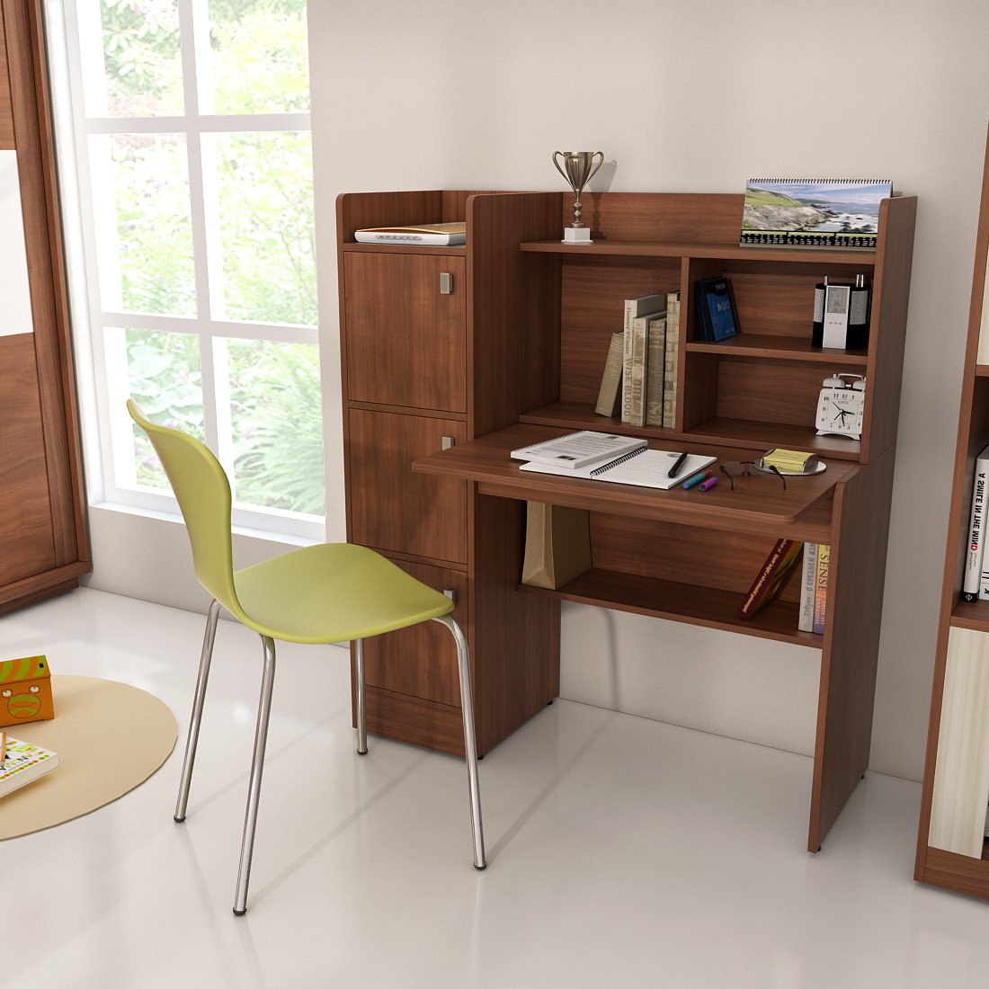 SPACEWOOD STUDY TABLE WINNER HOME DEALER - WALNUT RIGATO WOODPOR SPACEWOOD