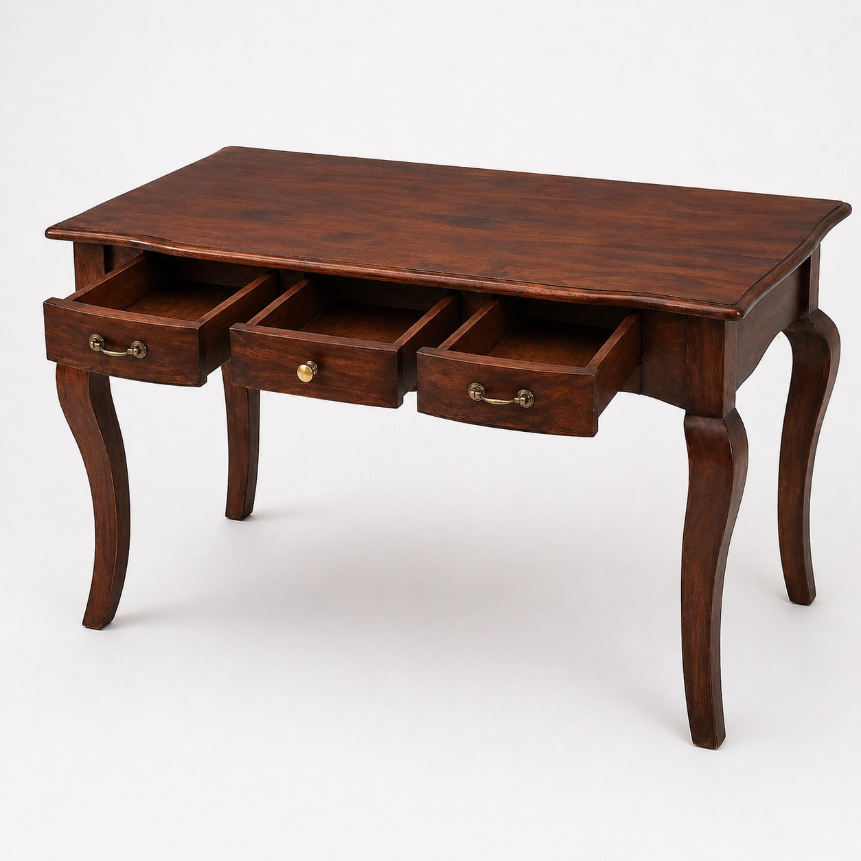 ARENA STUDY TABLE LOUIS R2077 3DRWR LIGHT HONEY BROWN ARENA