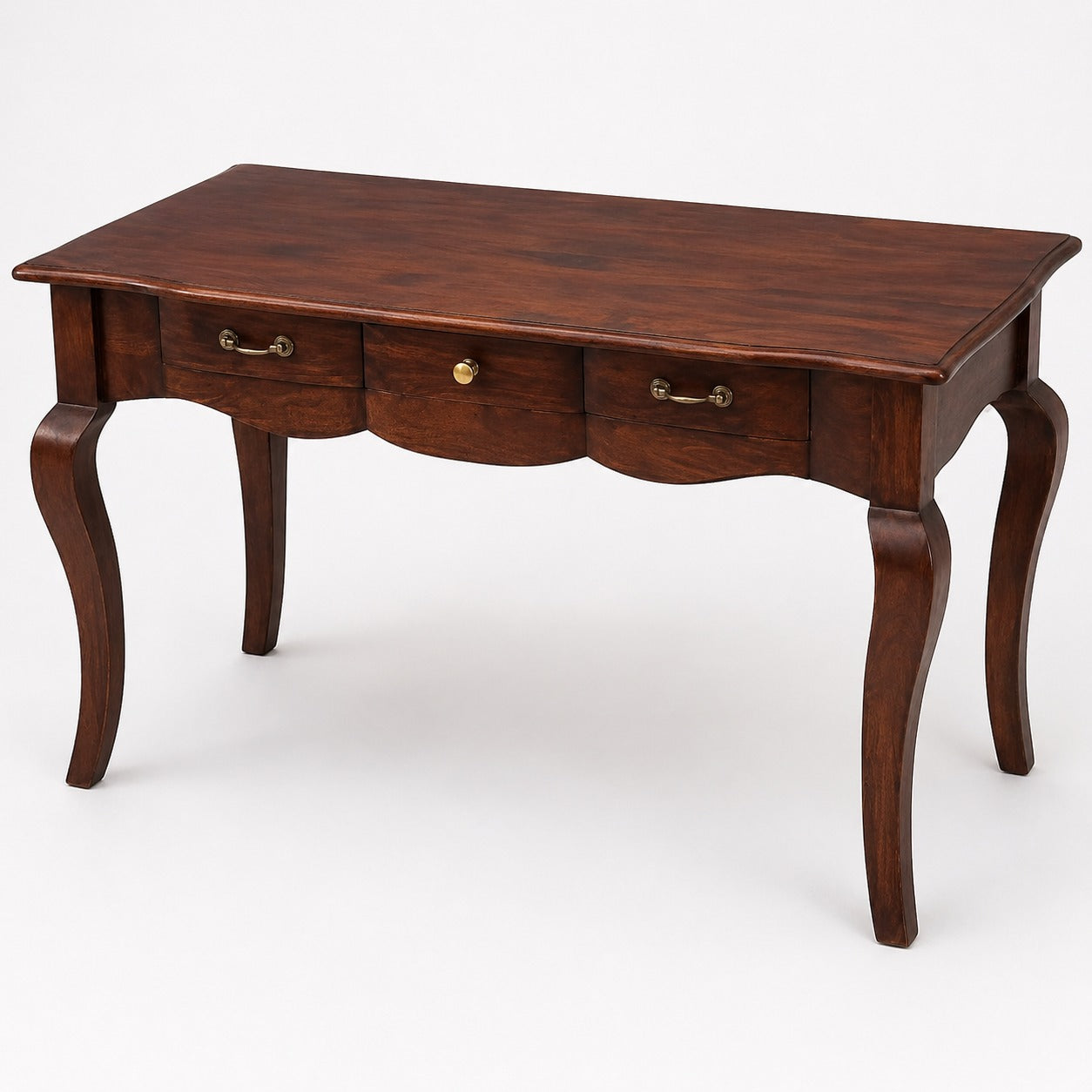 ARENA STUDY TABLE LOUIS R2077 3DRWR LIGHT HONEY BROWN ARENA