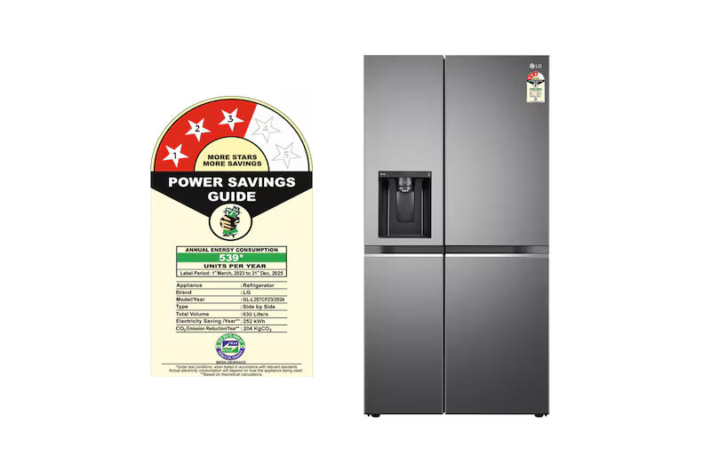 LG REFRIGERATOR-FF-DD-SBY  GL-L257CPZ3   SHINY STEEL 635 LTRS LG