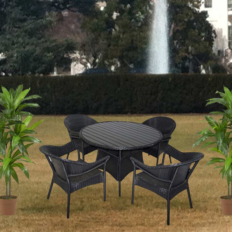 ARENA Outdoor Rattan Chair (Black)