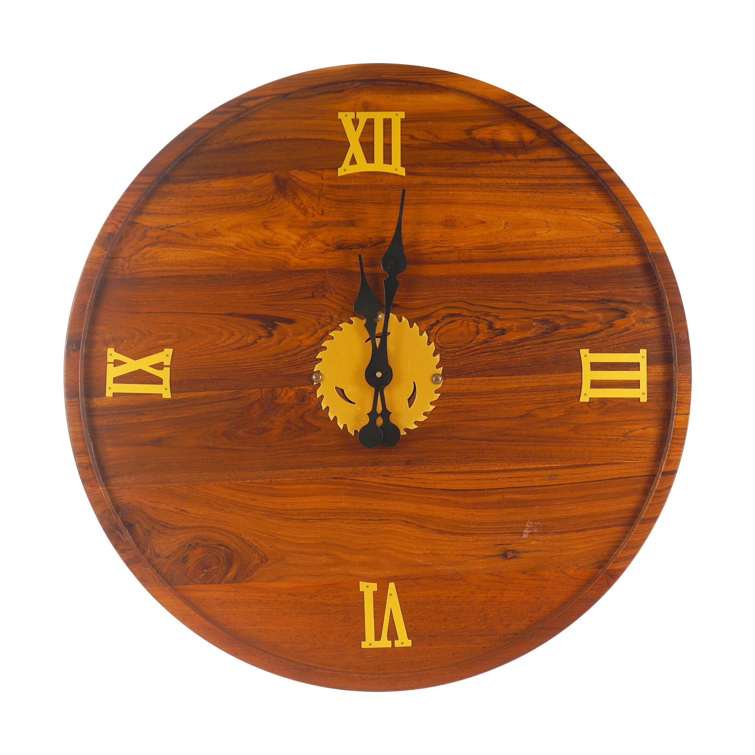 OoNA Teak Wood Open Clock