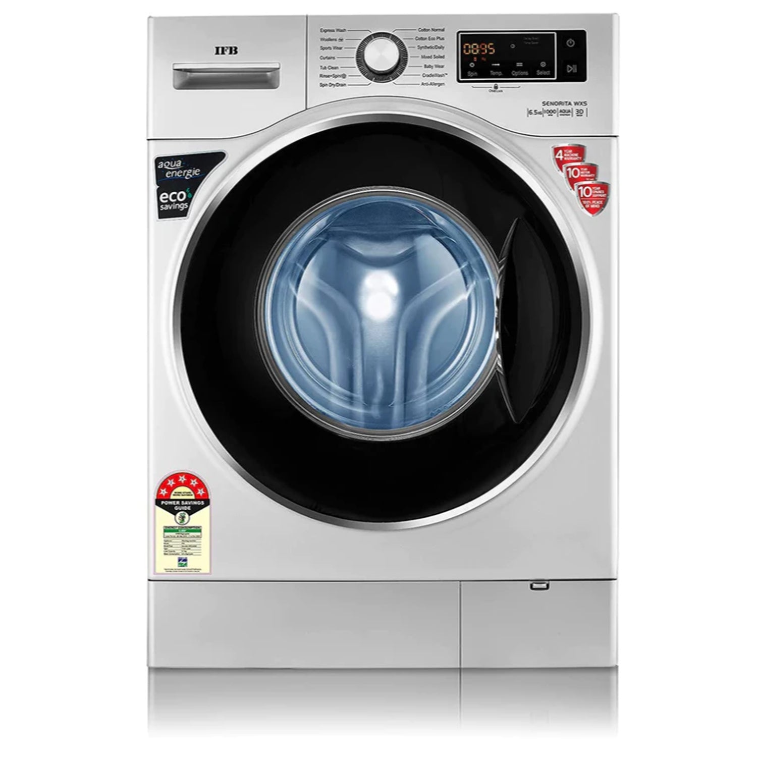 IFB Senorita WXS Silver Fully Automatic Front Load 6.5Kg Washing Machine IFB