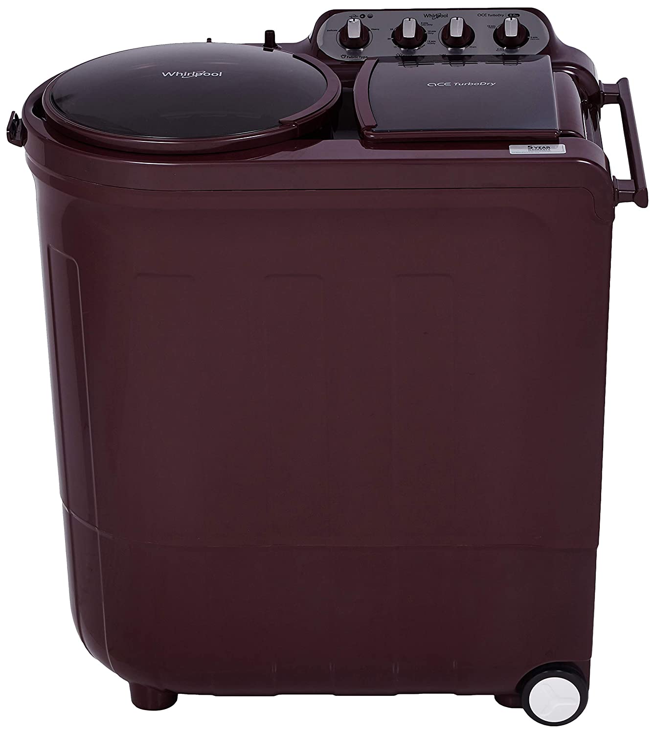 Whirlpool Ace Turbo Dry Wine Dazzle Semi Automatic 8Kg Top Load Washing Machine Whirlpool