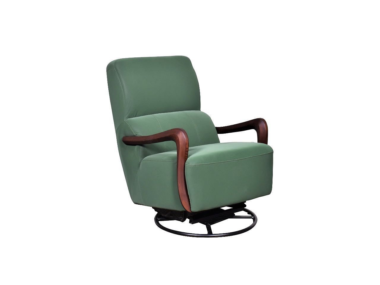 ARENA Lounge Chair Canela Rocking And Revolving Brown/Gold/Green