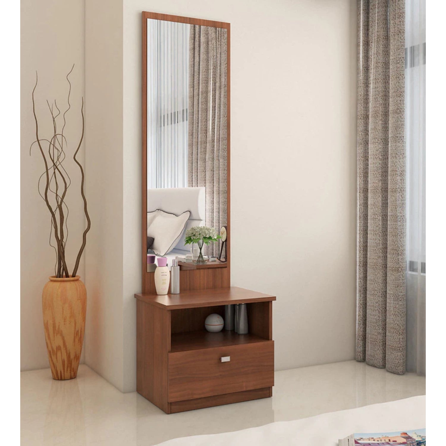 SPACEWOOD Dressing Table+Mirror Kosmo Value Walnut 1750 SPACEWOOD