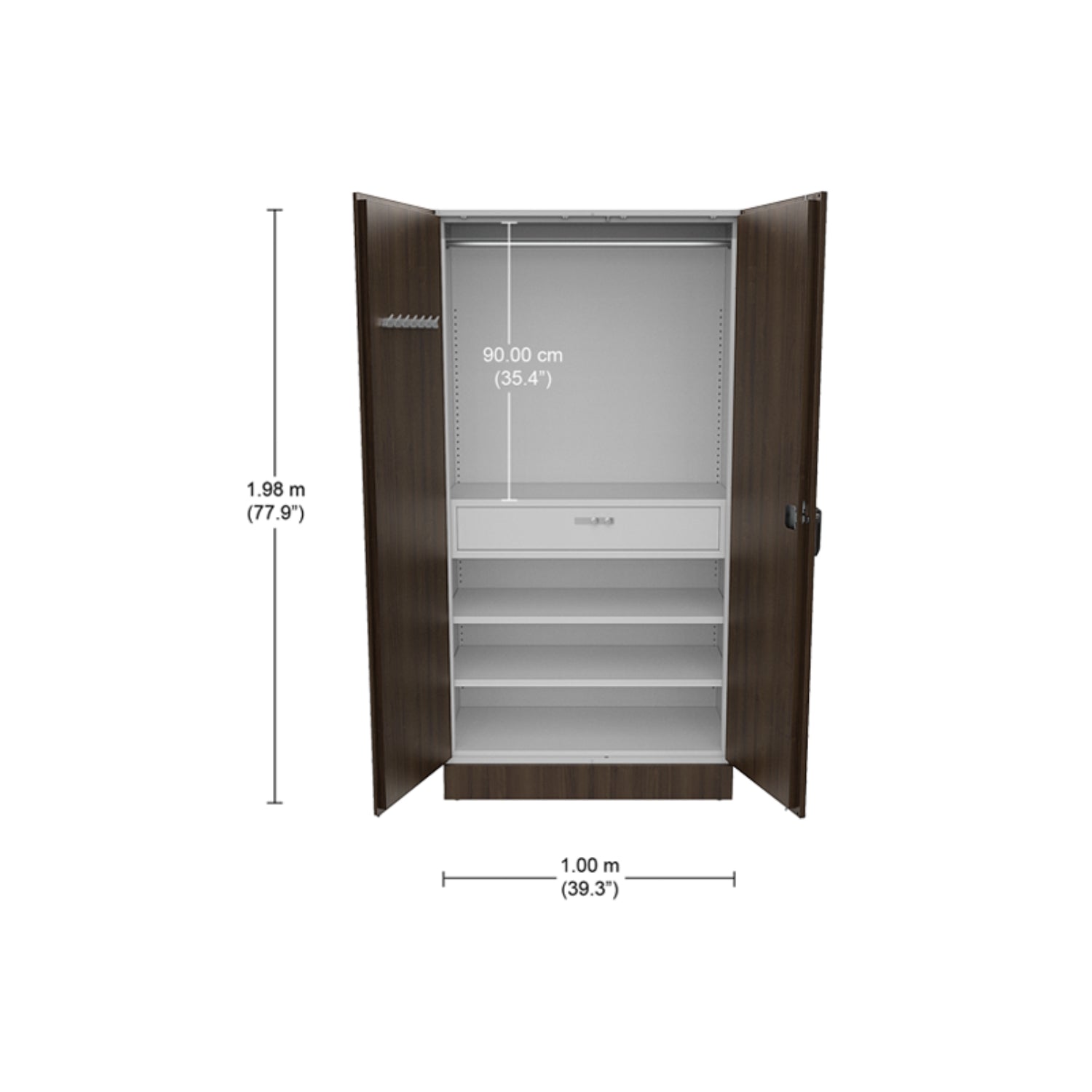 GODREJ Auraline® Men Walnut Basic Steel Almirah
