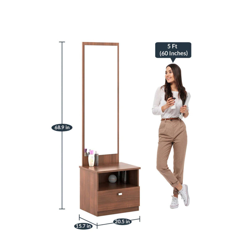 SPACEWOOD Dressing Table+Mirror Kosmo Value Walnut 1750