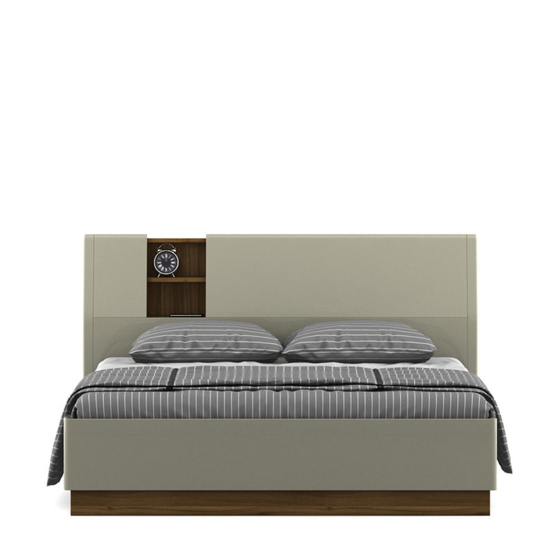 SPACEWOOD Queen Bed Marvella Full Lift On Hg Cashimere Cream Walnut