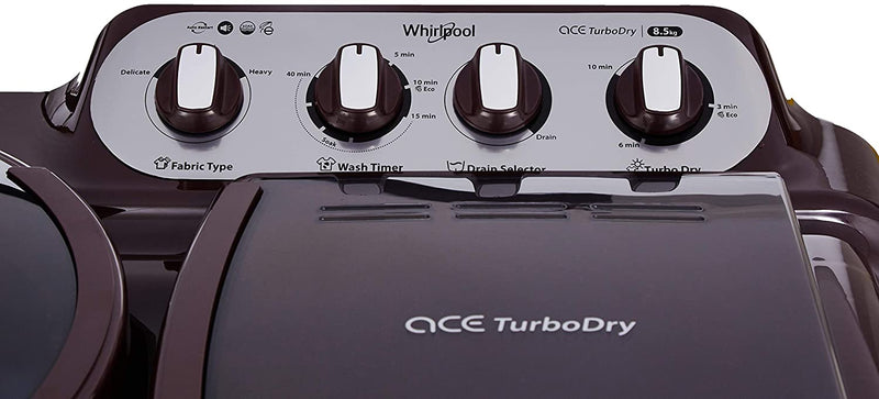 Whirlpool Ace Turbo Dry  Wine Dazzle Semi Automatic 8.5Kg Top Load Washing Machine
