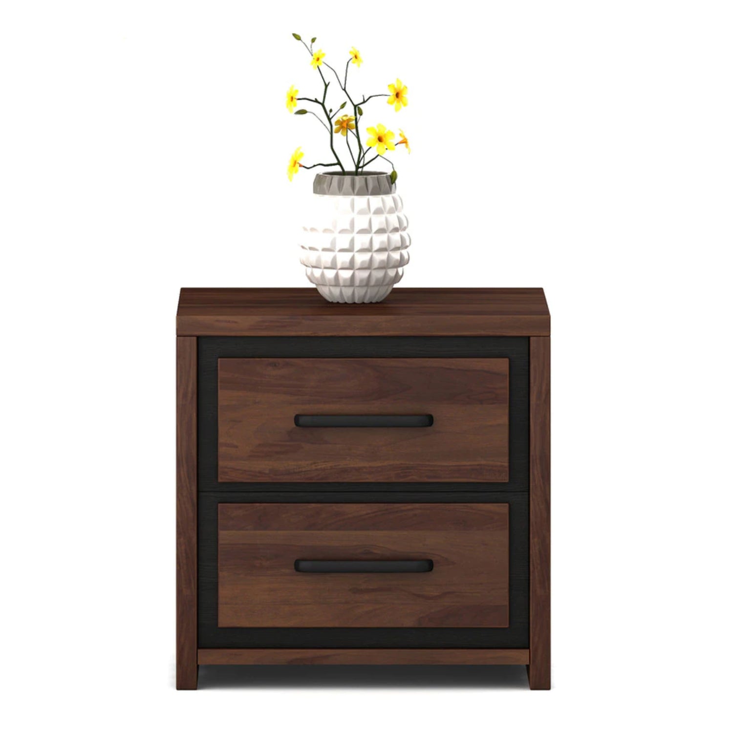 Spacewood Bedside Boston Bed Side Table In Sheesham Finish