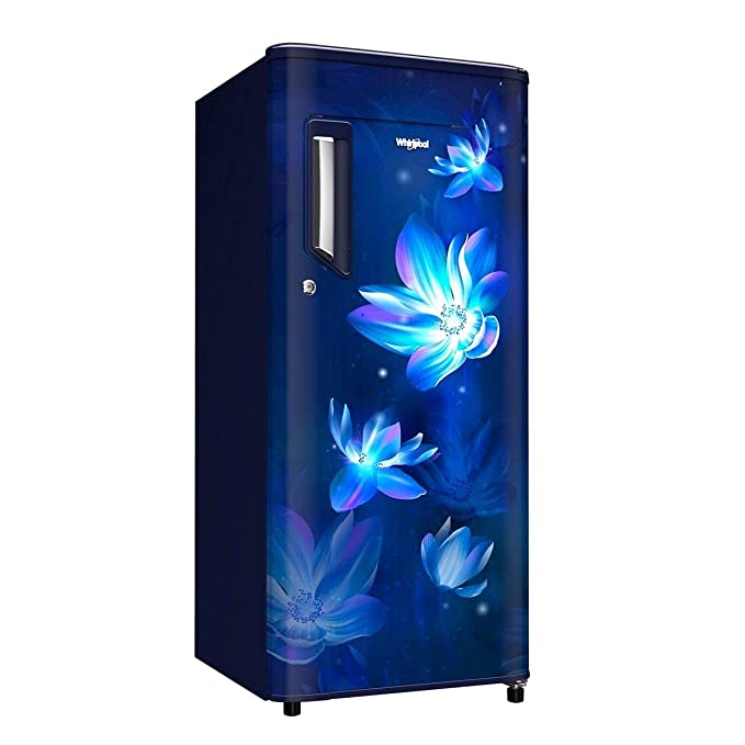 Whirlpool 215IMPC Prm Steel Sapphire Flower Direct-Cool Single Door 200L Refrigerator WHIRLPOOL