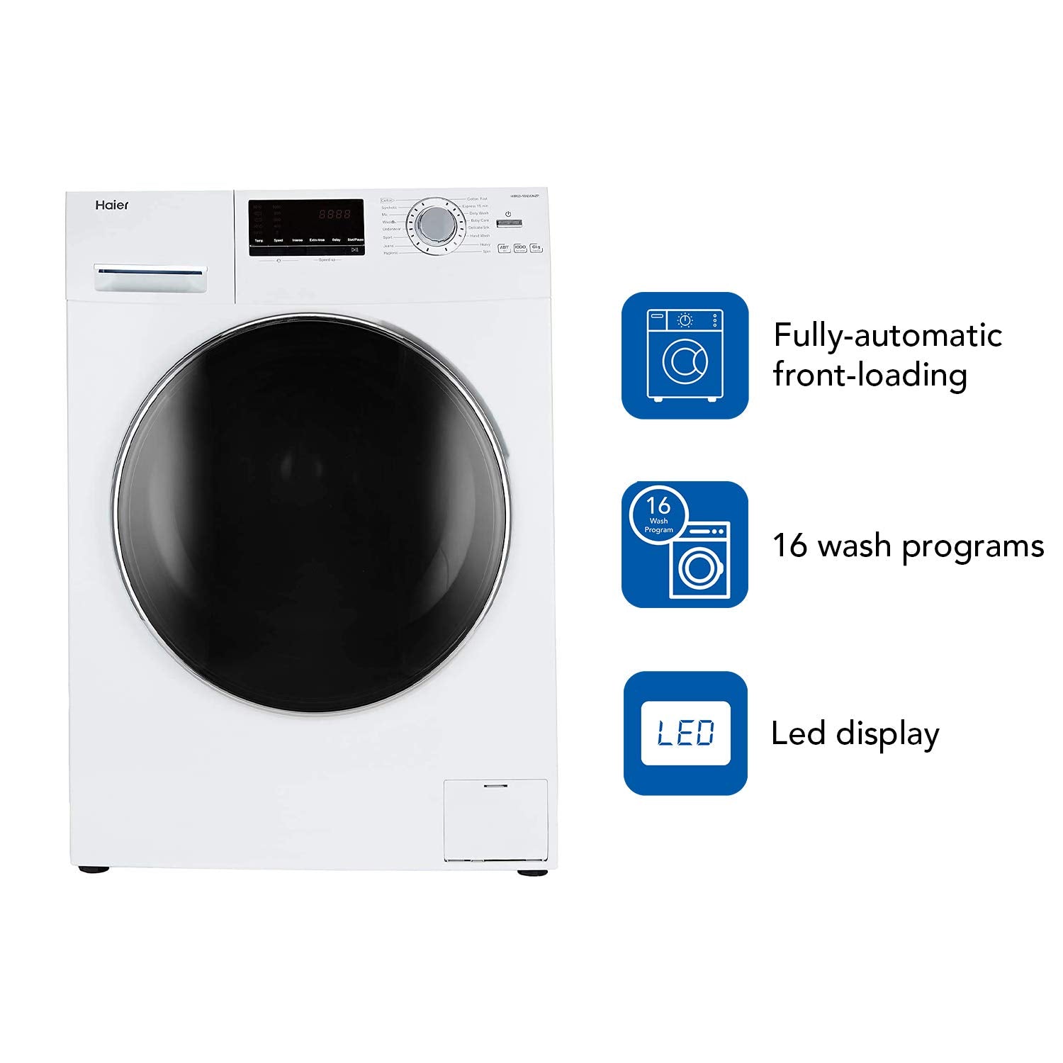 HAIER HW60-10636WNZP Fully Automatic Front Loaded 6kg Washing Machine