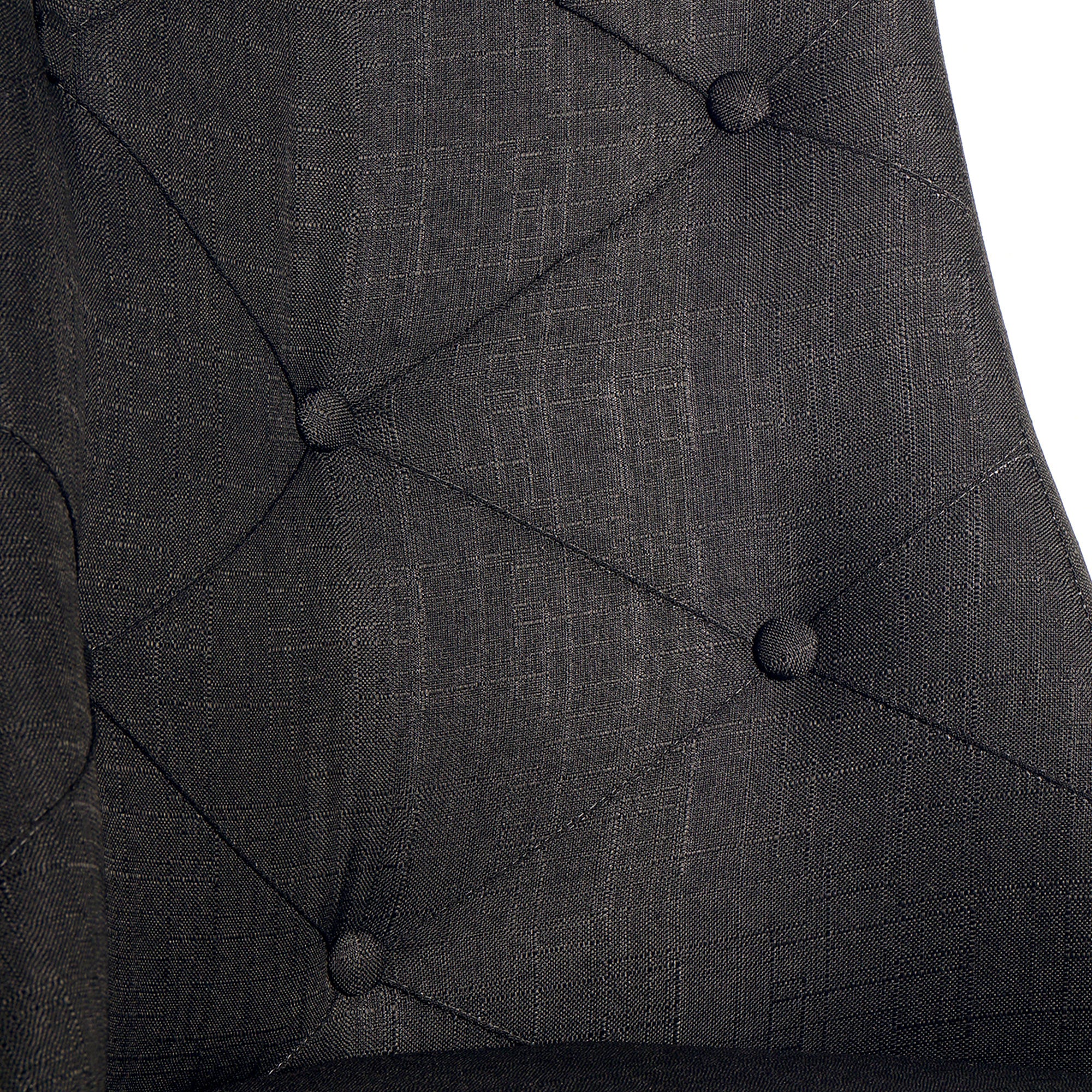 ARENA XENA Dining Chair with Buttons Dark Grey Cotton