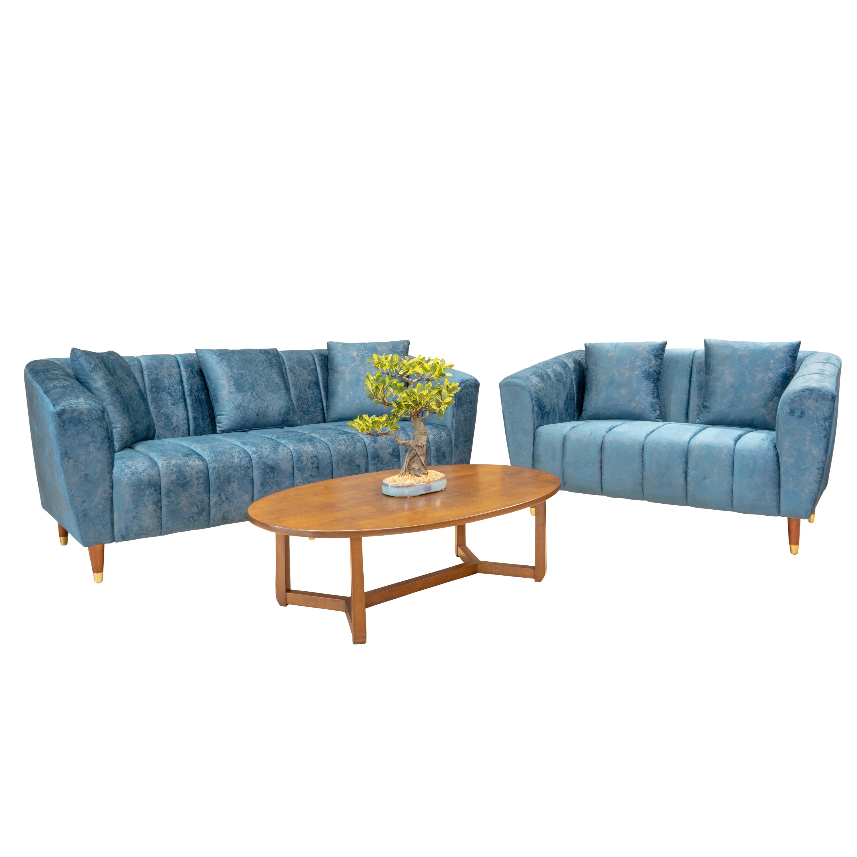 ARENA Kaj 3+2  Blue Sofa Set