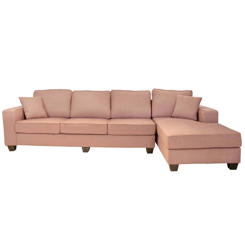 ARENA Nash L Shape Light Pink Sofa