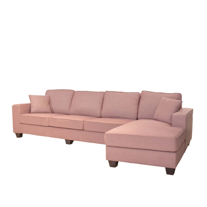 ARENA Nash L Shape Light Pink Sofa