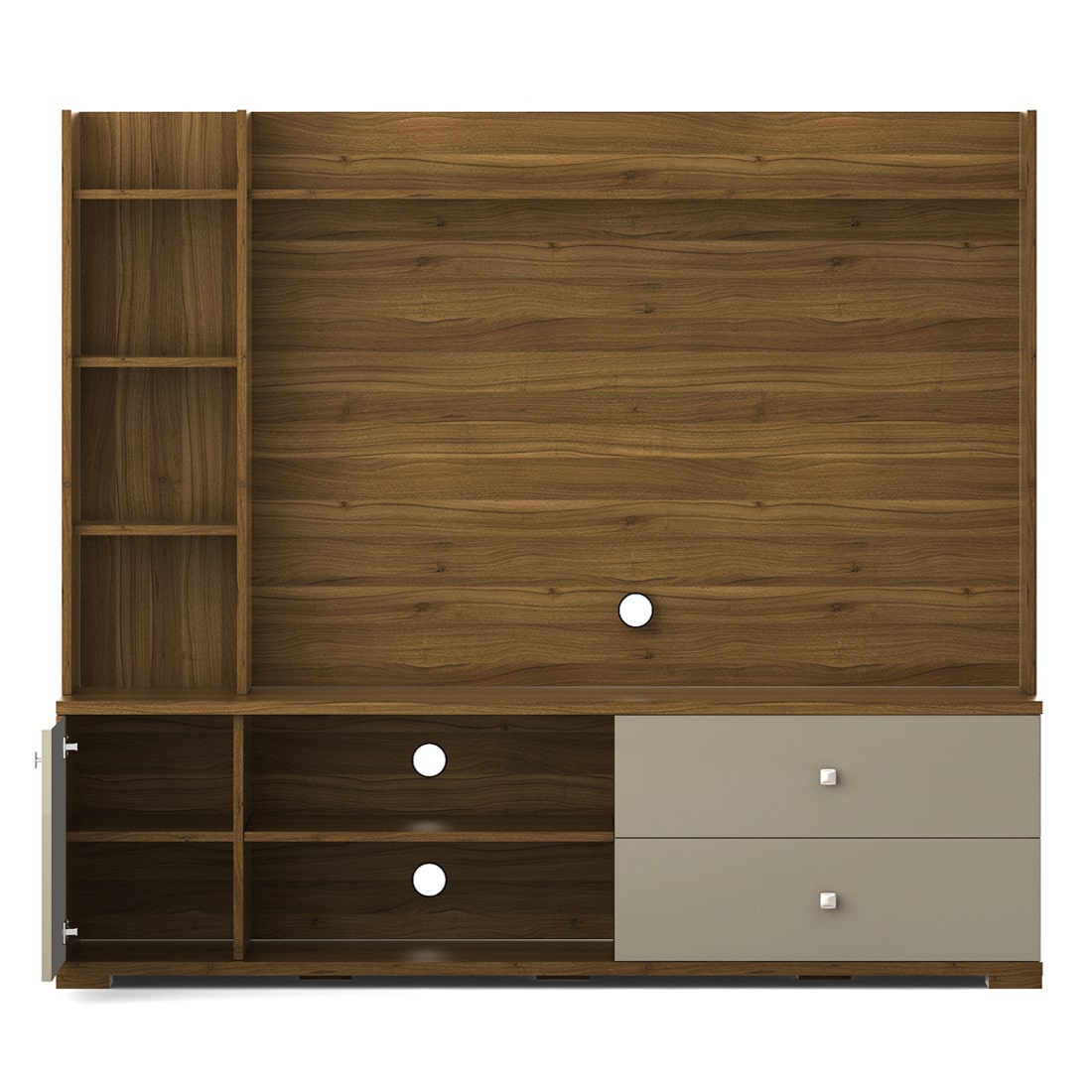 SPACEWOOD KOSMO Wall Unit MARVELLA HG Cashmere & Natural Teak