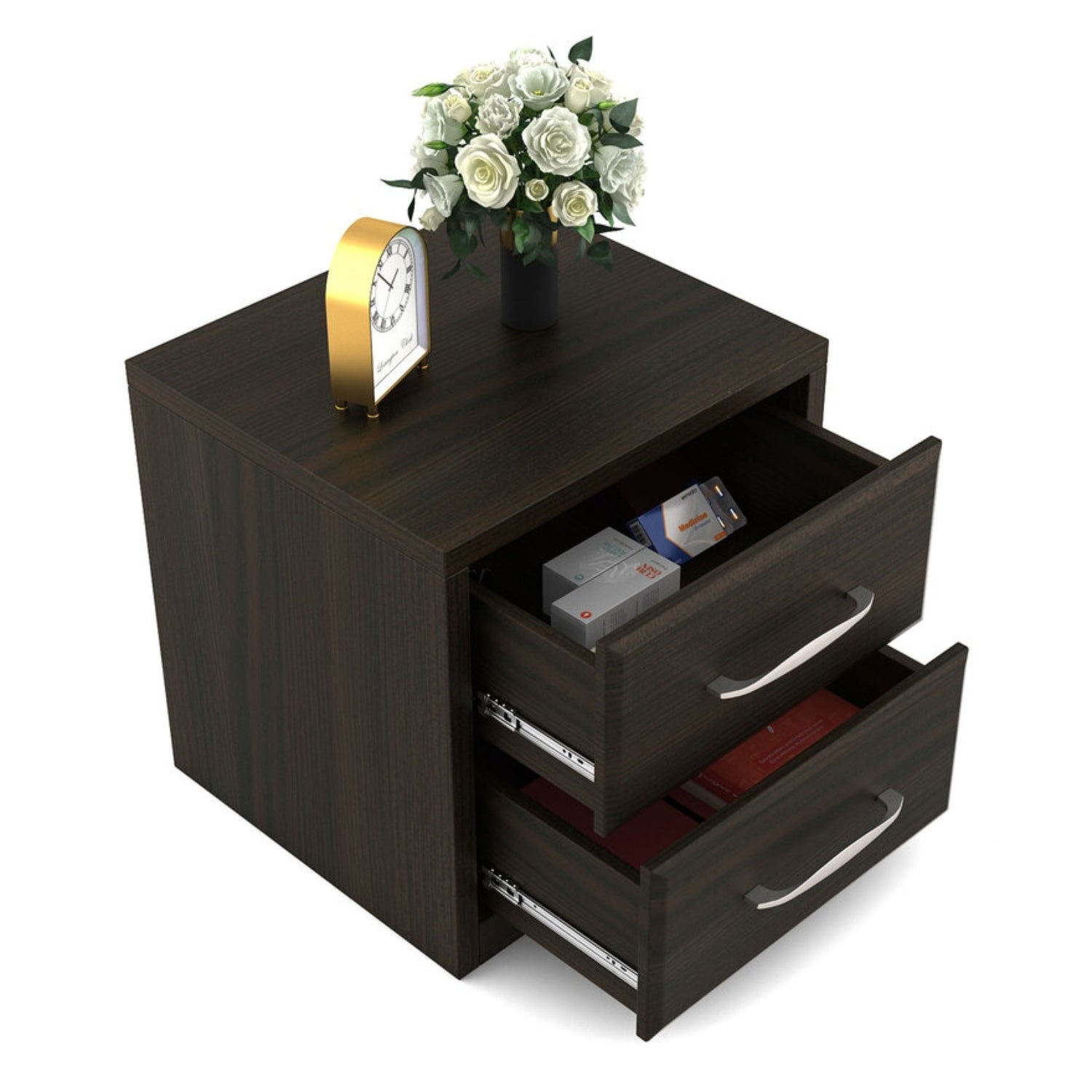 SPACEWOOD Verona Bedside Unit Fumed Oak