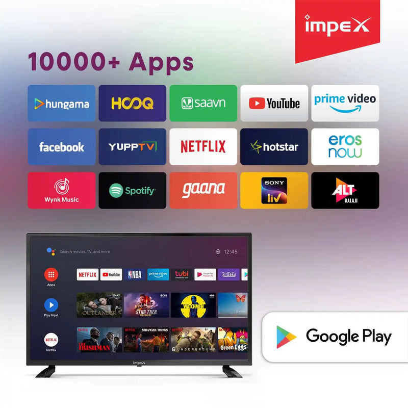 IMPEX FG1532 32'' Google Certified Android Smart TV | Grande 32 Smart AU20