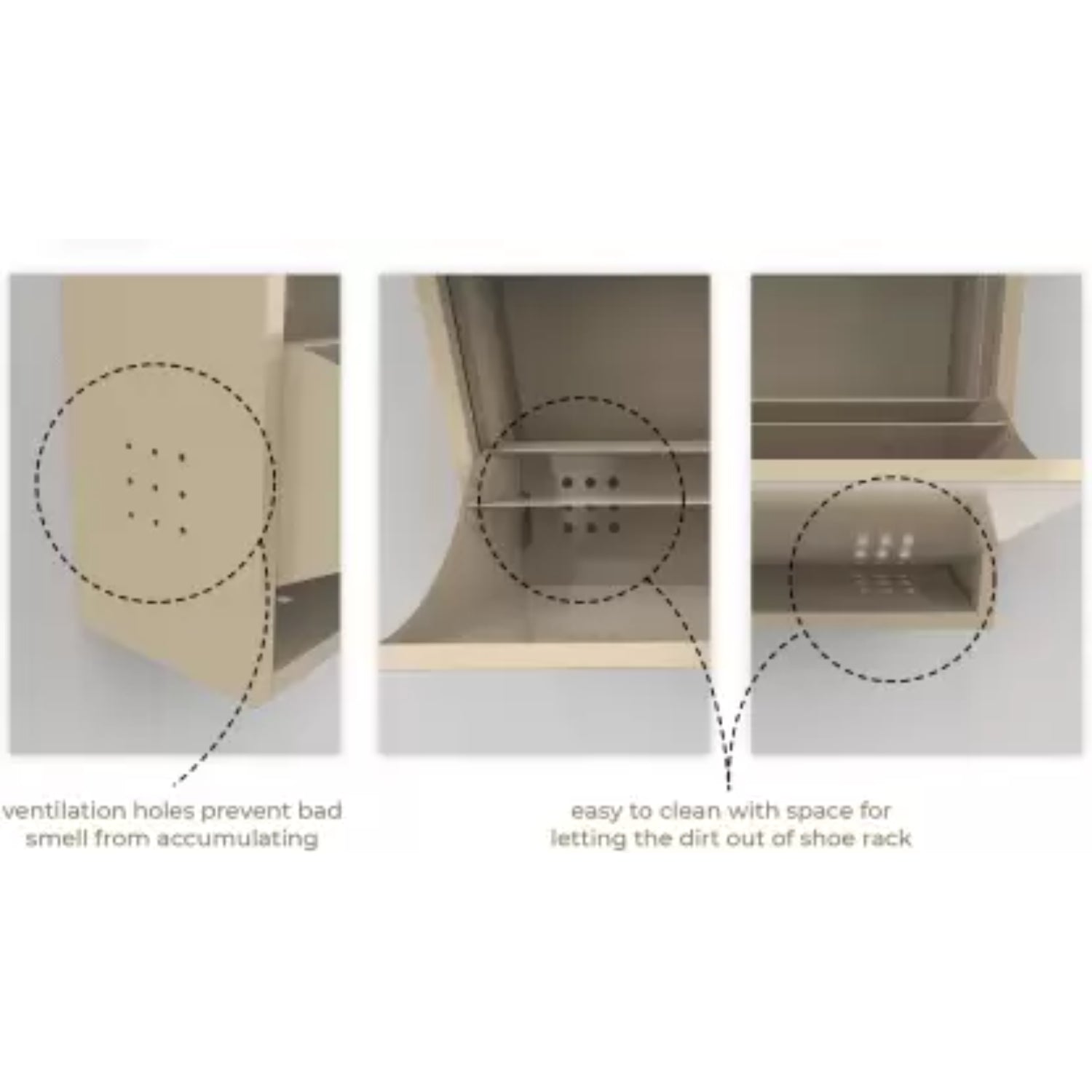 DECOSTYLE Metal Shoe Rack Beige/Wine Red DECOSTYLE