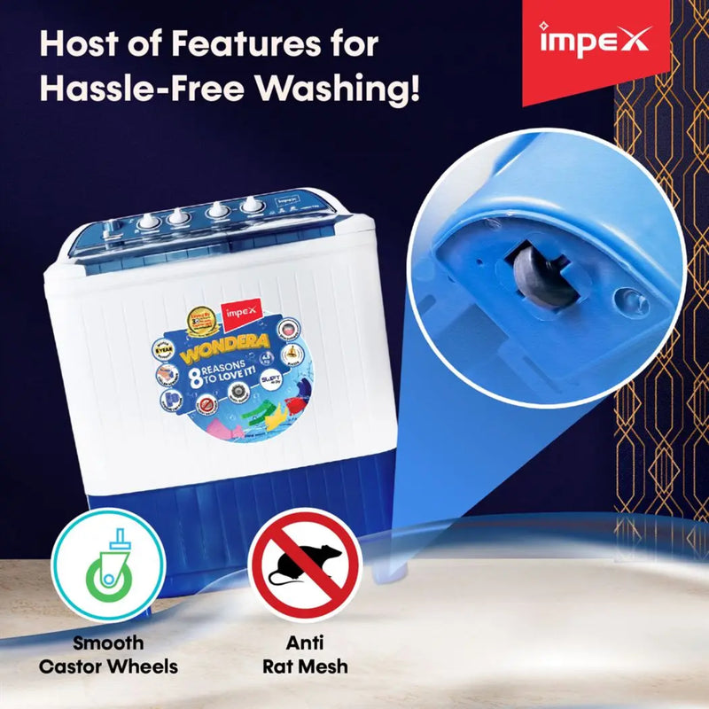 IMPEX WONDERA WIZ 75SABL Fully Automatic 7.5kg Washing Machine